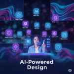 10 Canva AI tools with glowing icons,