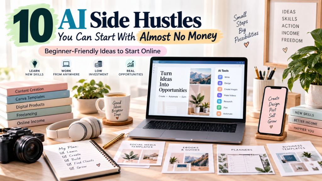 10 AI Side Hustles You Can Start With Almost No Money